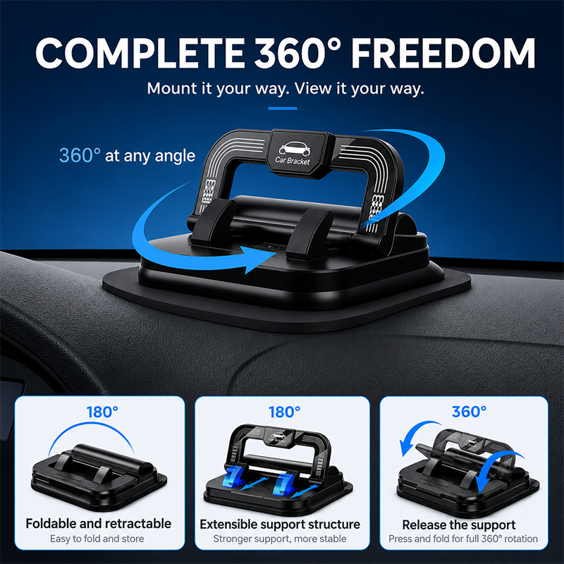 🔥 Last Day 50% OFF 🔥 360° Dashboard Car Phone Holder – Stable One-Hand Navigation Mount