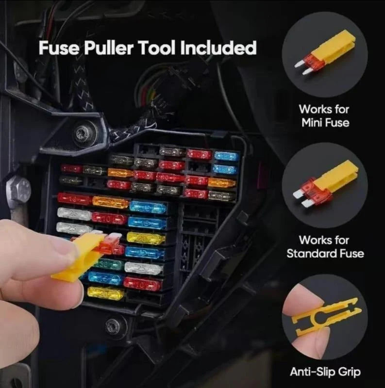 🚗306Pcs Automotive Fuse Kit with Tester & Puller