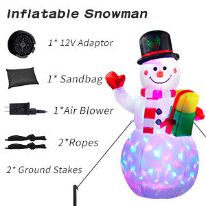 Foot Inflatable Snowman
