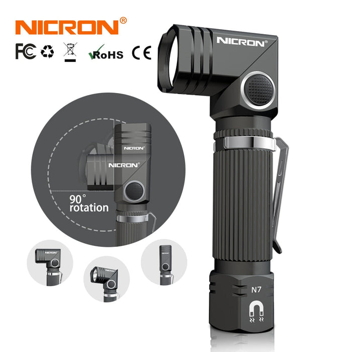 NICRON Outdoor 90 Degree Dual Fuel Flashlight