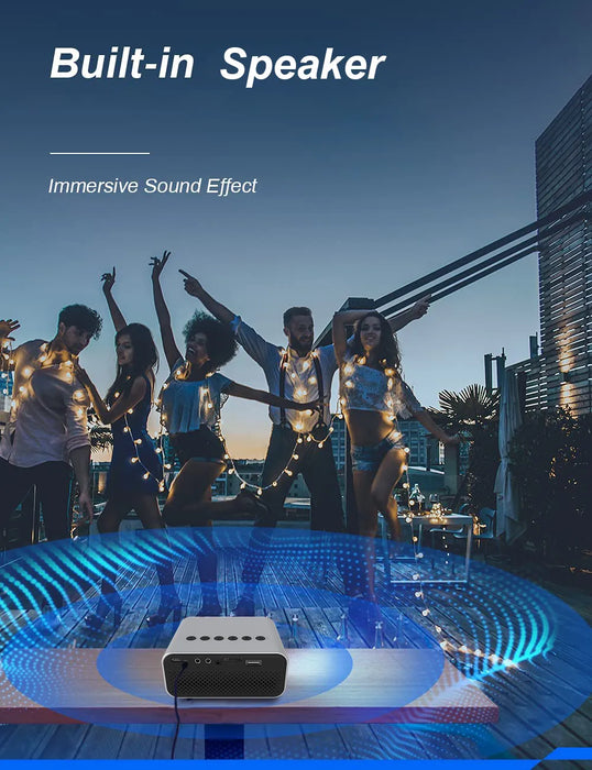 Mini Projector Wired Screen Mirroring IOS & Android Phone