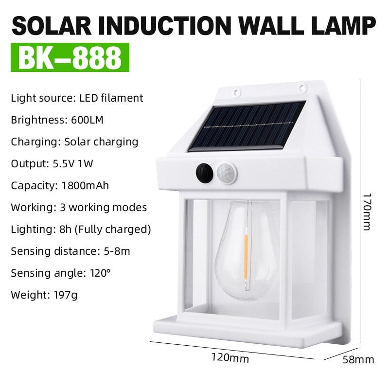 Nouvelle lampe murale solaire d'extérieur 2024
