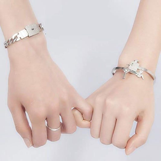 Bracelets Love Heart Key Lock