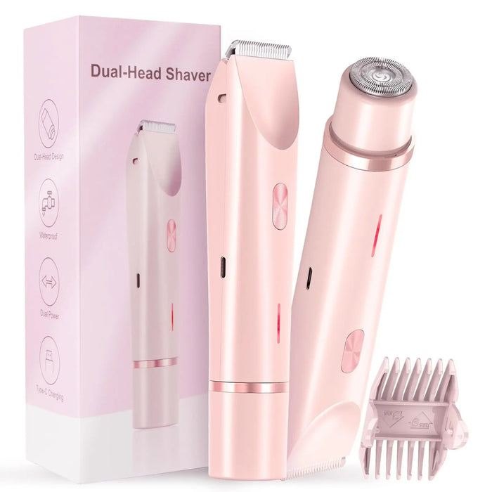 ✨ Silky Glow 2-in-1 Elektrischer Damenrasierer – Für eine glatte, sanfte Haut von Kopf bis Fuß