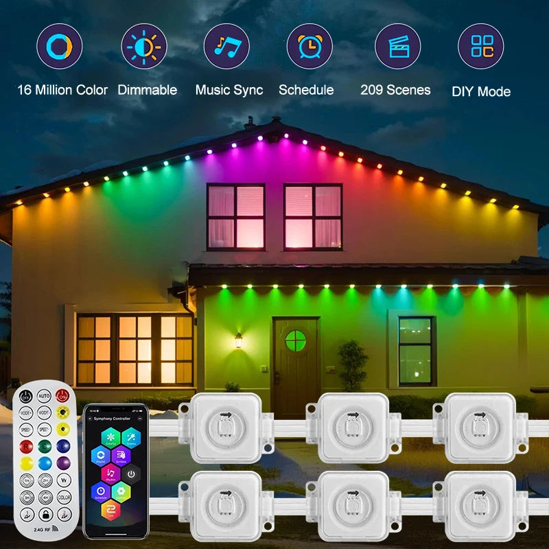 AuraBright  - 2024 Outdoor RGB String Lights