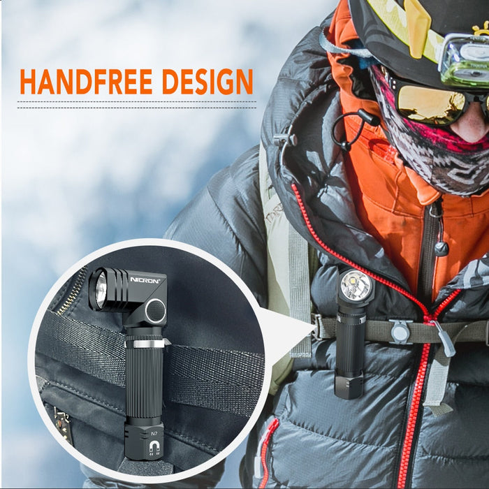 NICRON Outdoor 90 Degree Dual Fuel Flashlight