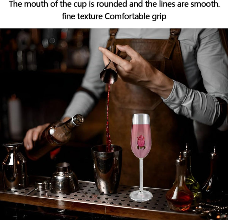 Rose Wine Glass