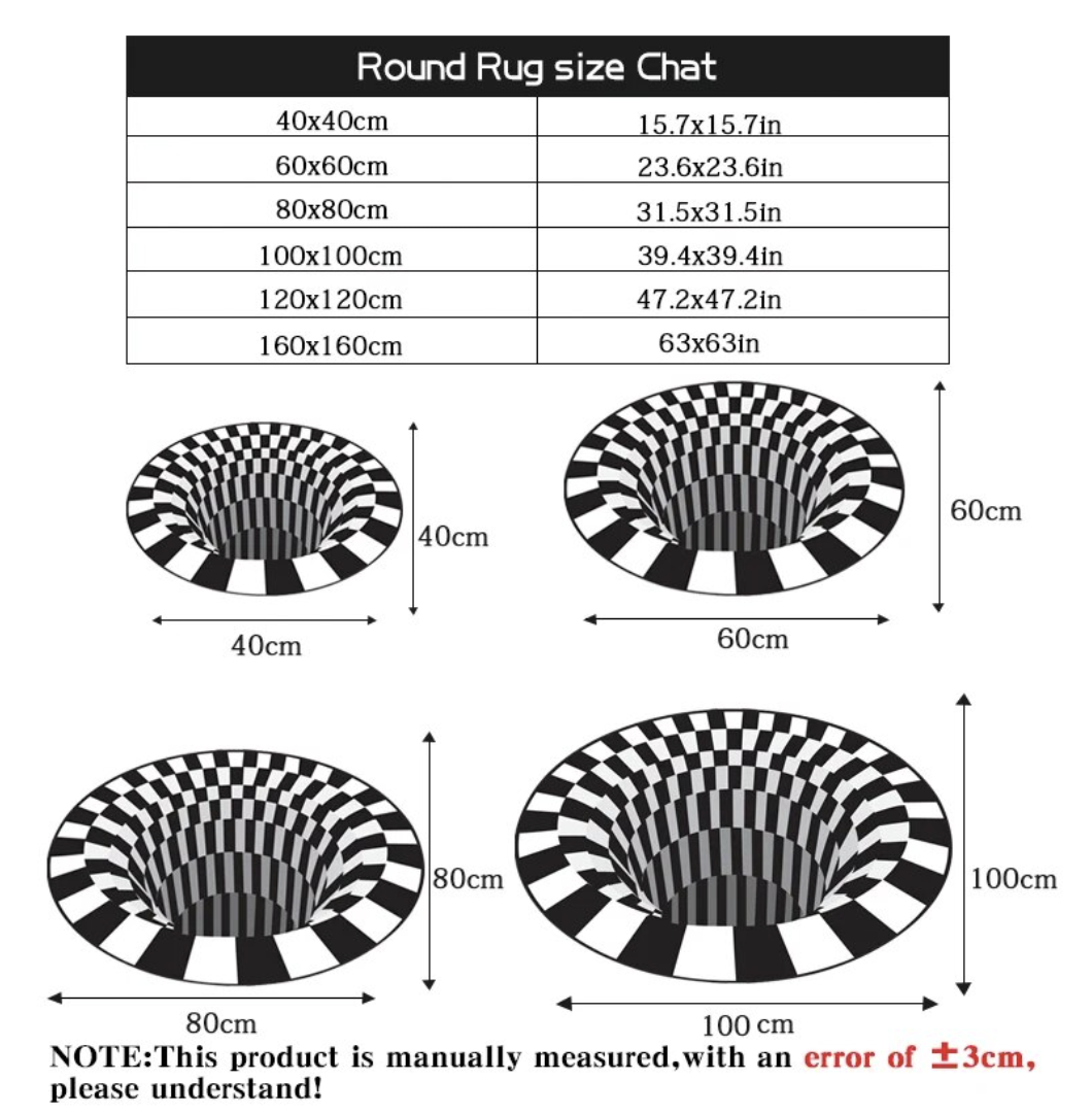 3D Round Carpets