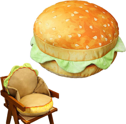 3D Simulation Plush Burger Pillow