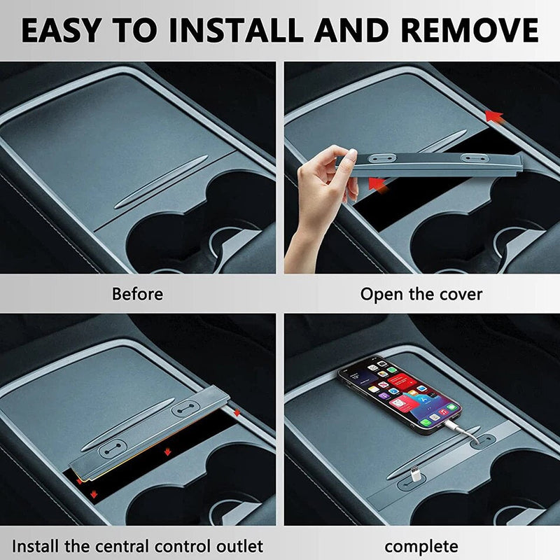 Tesla Model Y/3 Charging Hub 2017-2023 USB Cable Holder