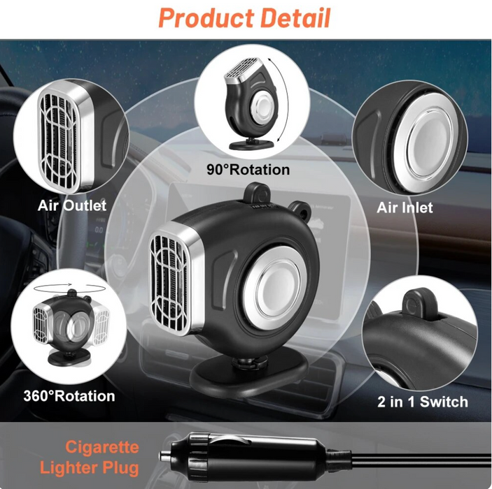 Mini Car Heater Fan