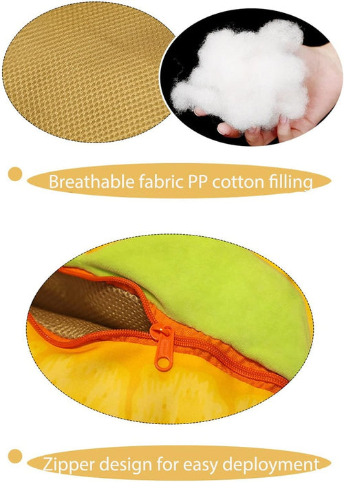 3D Simulation Plush Burger Pillow