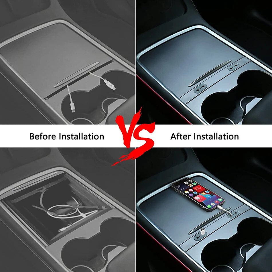 Support de câble USB pour station de charge Tesla Model Y/3 (2017-2023)