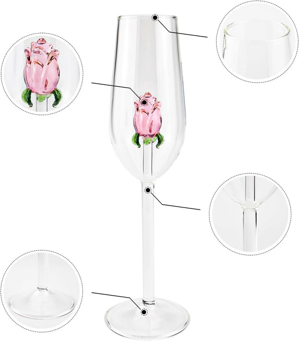 Rose Wine Glass