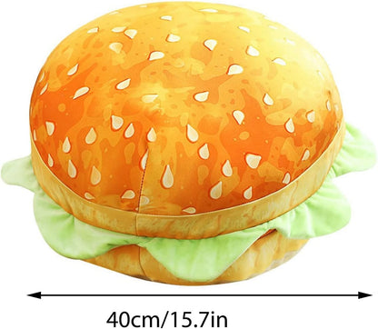 3D Simulation Plush Burger Pillow