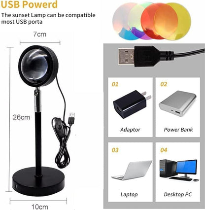 Projecteur de lampe de coucher de soleil 