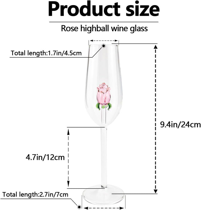 Rose Wine Glass