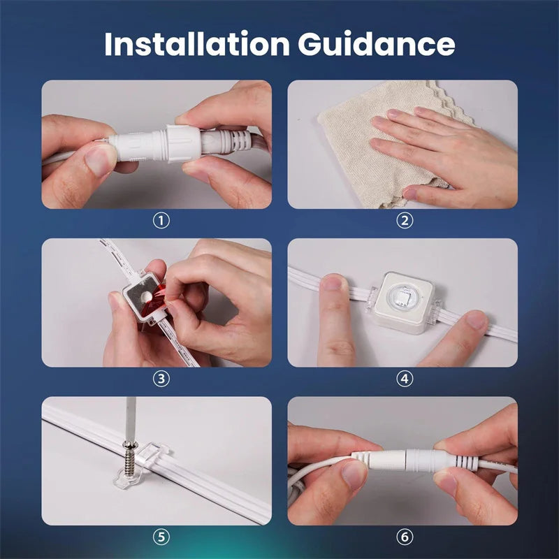 AuraBright  - 2024 Outdoor RGB String Lights