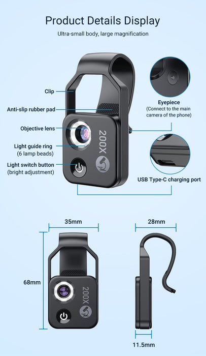 200X Mobile Microscope