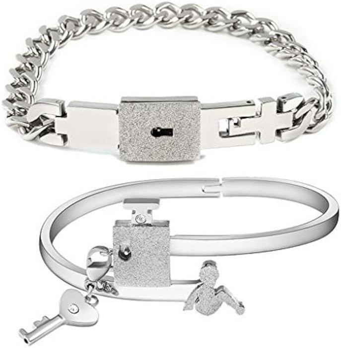 Bracelets Love Heart Key Lock