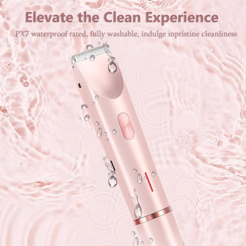 ✨ Silky Glow 2-in-1 Elektrischer Damenrasierer – Für eine glatte, sanfte Haut von Kopf bis Fuß