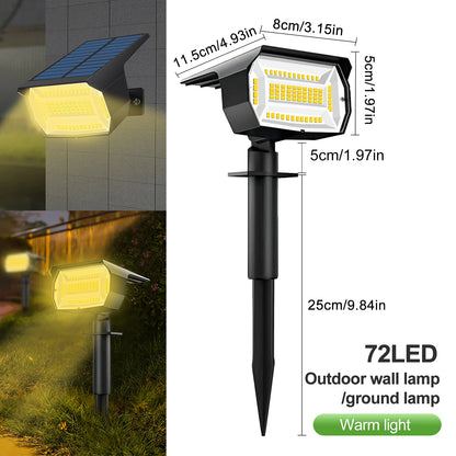 72 LEDs Solar Spot Lights Outdoor Waterproof