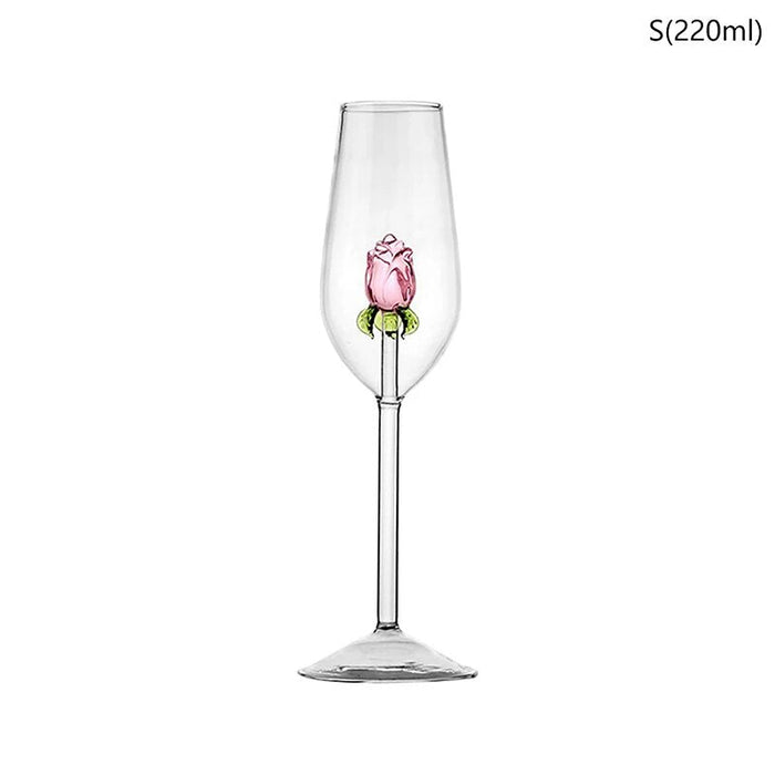 Rose Wine Glass