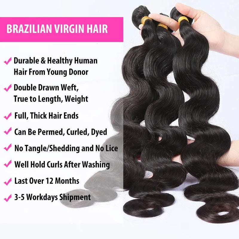 Cheveux humains ondulés