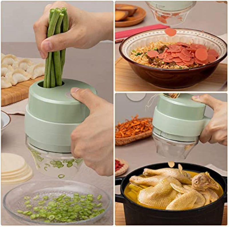 Ensemble de coupe-légumes électrique 4 en 1