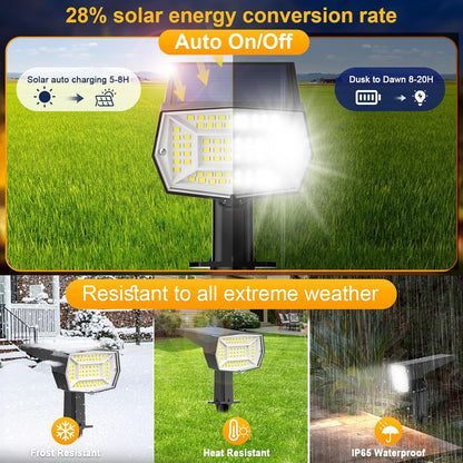 72 LEDs Solar Spot Lights Outdoor Waterproof