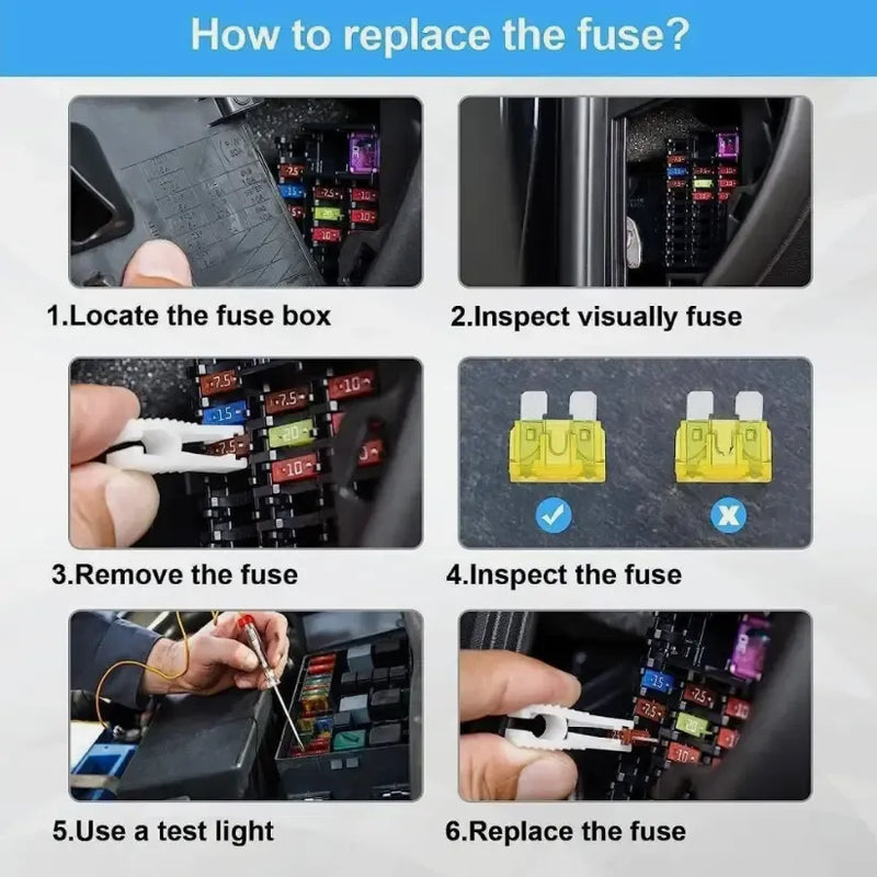 🚗306Pcs Automotive Fuse Kit with Tester & Puller