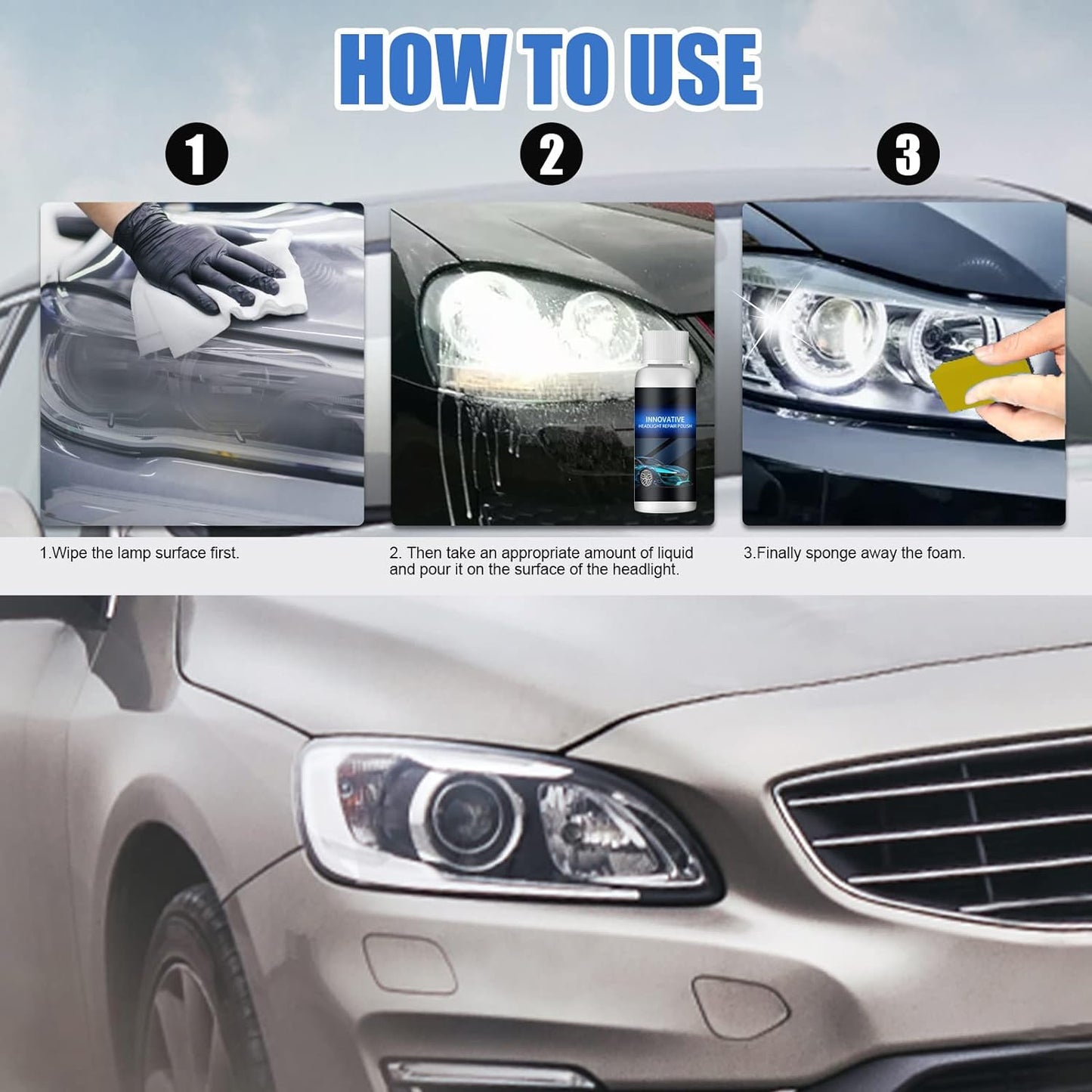 Car Headlight Polishing Agent