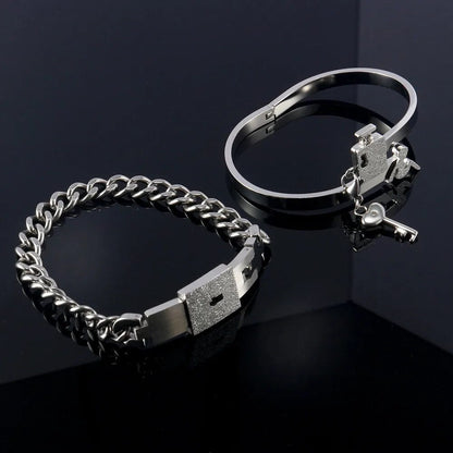 Bracelets Love Heart Key Lock