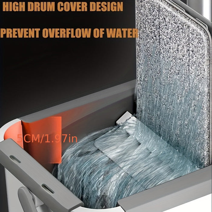 Magic Mop and Bucket Set for Home Floor Cleaning (one set includes 2 microfiber mop pads)