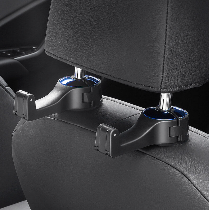 Crochet d'appui-tête 2 en 1 pour voiture (lot de 2)