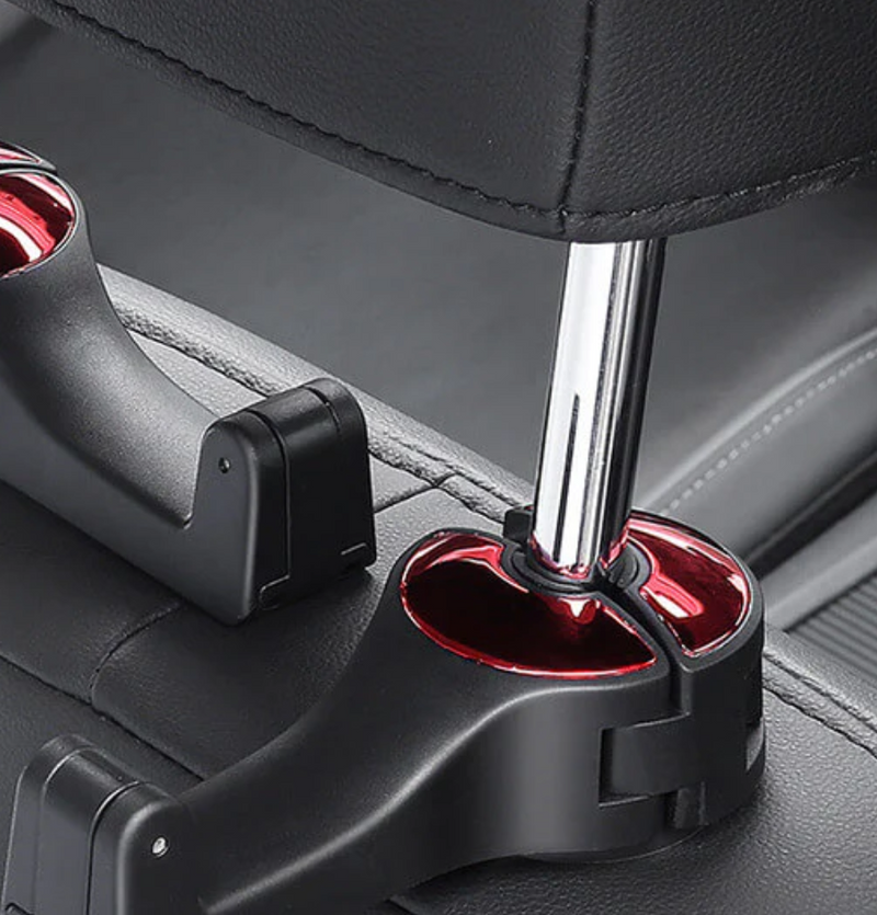 Crochet d'appui-tête 2 en 1 pour voiture (lot de 2)