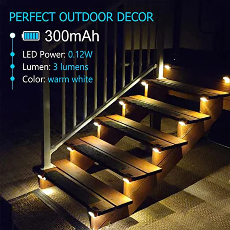 Lampes solaires d'escalier extérieures 