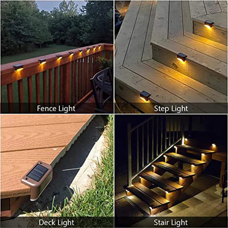 Lampes solaires d'escalier extérieures 
