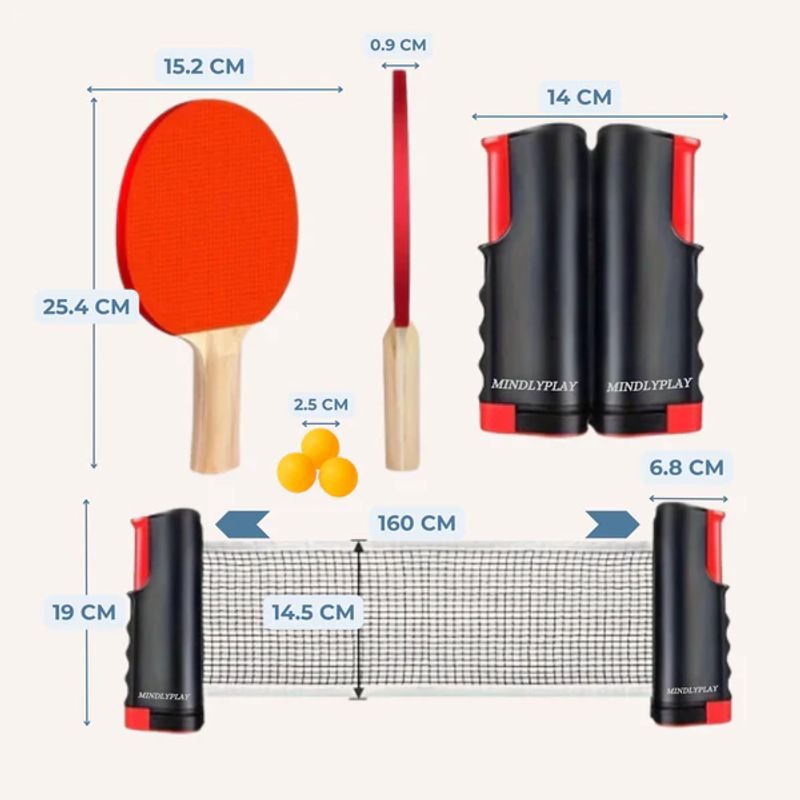 NetFlex All-in-One Table Tennis Set – Play Anytime, Anywhere